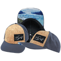 Alaska Hat - Baseball Hat Fit - Cork - Charcoal - Laser Mesh