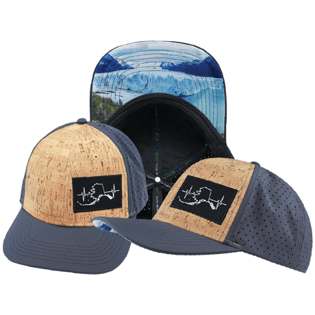 Alaska Hat, Baseball Hat, Snapback Hat, Cork, Charcoal, Mens Hat, Womens Hat, Main Picture