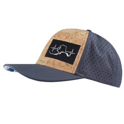 Alaska Hat, Baseball Hat, Snapback Hat, Cork, Charcoal, Mens Hat, Womens Hat, Side Picture