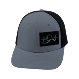 Alaska Hat, Baseball Hat, Snapback Hat, Gray Blue, Black, Mens Hat, Womens Hat, Front Picture