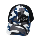 Alaska Hat, Dad Hat, Snapback, Camo, White, Gray, Blue, Black, Mens Hat, Womens Hat, Front Picture