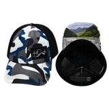 Alaska Hat, Dad Hat, Snapback, Camo, White, Gray, Blue, Black, Mens Hat, Womens Hat, Main Picture