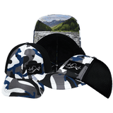 Alaska Hat, Dad Hat, Snapback, Camo, White, Gray, Blue, Black, Mens Hat, Womens Hat, Main Picture