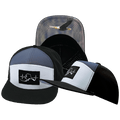 Alaska Hat - Flat Bill - Black / Gray / Charcoal - Laser Mesh