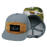Alaska Hat, Flat Bill, Snapback Hat, Cork, Gray Blue, Mens Hat, Womens Hat, Main  Picture