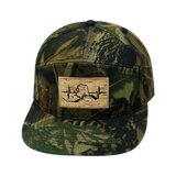 Alaska Hat, Flat Bill, Snapback Hat, Fall Tree Camo, Mens Hat, Womens Hat, Front  Picture