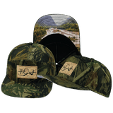 Alaska Hat, Flat Bill, Snapback Hat, Fall Tree Camo, Mens Hat, Womens Hat, Main  Picture