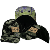 Alaska Hat, Low Profile, Ponytail, Snapback Hat, Camo, Black, Mens Hat, Womens Hat, Main Picture 