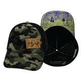 Alaska Hat, Low Profile, Ponytail, Snapback Hat, Camo, Black, Mens Hat, Womens Hat, Main Picture 