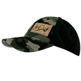 Alaska Hat, Low Profile, Ponytail, Snapback Hat, Camo, Black, Mens Hat, Womens Hat, Side Picture 