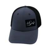 Alaska Hat, Low Profile, Ponytail, Snapback Hat, Charcoal, Black, Mens Hat, Womens Hat, Front Picture 