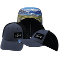 Alaska Hat - Low Profile - Ponytail - Charcoal / Black - Laser Mesh