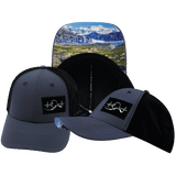 Alaska Hat, Low Profile, Ponytail, Snapback Hat, Charcoal, Black, Mens Hat, Womens Hat, Main Picture 