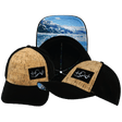 Alaska Hat, Low Profile, Ponytail, Snapback Hat, Cork, Black, Mens Hat, Womens Hat, Main Picture 