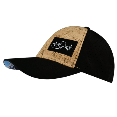 Alaska Hat, Low Profile, Ponytail, Snapback Hat, Cork, Black, Mens Hat, Womens Hat, Side Picture 