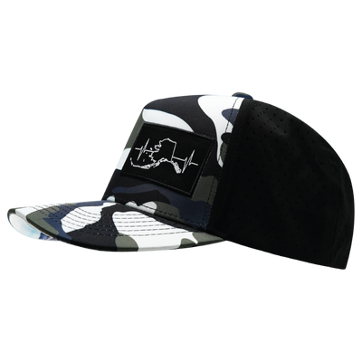 Alaska Hat, Trucker Hat, Snapback Hat, Camo, White, Blue, Gray, Black, Mens Hat, Womens Hat, Side Picture
