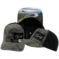 Alaska Hat - Trucker Hat - Soft Charcoal Camo / Black - Laser Mesh