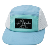 Beach Hat, 5 Panel Hat, Snapback, Baby Blue, Mint, White, Mens Hat, Womens Hat, Front Picture