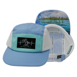 Beach Hat, 5 Panel Hat, Snapback, Baby Blue, Mint, White, Mens Hat, Womens Hat, Main Picture