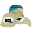 Beach Hat, 5 Panel Hat, Snapback, Sand, White, Mens Hat, Womens Hat, Main Picture