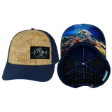 Beach Hat, Baseball Hat, Snapback Hat, Cork, Dark Blue, Mens Hat, Womens Hat, Main Picture