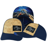 Beach Hat, Baseball Hat, Snapback Hat, Cork, Dark Blue, Mens Hat, Womens Hat, Main Picture