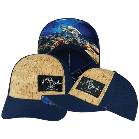 Beach Hat, Baseball Hat, Snapback Hat, Cork, Dark Blue, Mens Hat, Womens Hat, Main Picture
