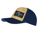 Beach Hat, Baseball Hat, Snapback Hat, Cork, Dark Blue, Mens Hat, Womens Hat, Side Picture