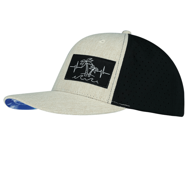 Beach Hat, Baseball Hat, Snapback Hat, Cream Hemp, Black, Mens Hat, Womens Hat, Side Picture