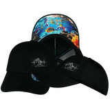 Beach Hat, Dad Hat, Snapback, Black Hemp, Black, Mens Hat, Womens Hat, Main Picture