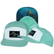 Beach Hat, Flat Bill, Snapback Hat, Mint, White, Mens Hat, Womens Hat, Main Picture