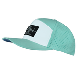 Beach Hat, Flat Bill, Snapback Hat, Mint, White, Mens Hat, Womens Hat, Side Picture