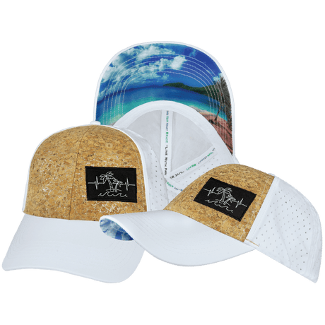 Beach Hat, Low Profile, Ponytail, Snapback Hat, Cork, White, Mens Hat, Womens Hat, Main Picture 