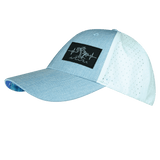 Beach Hat, Low Profile, Ponytail, Snapback Hat, Light Blue, White, Mens Hat, Womens Hat, Side Picture 