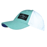 Beach Hat, Low Profile, Ponytail, Snapback Hat, Teal, White, Mens Hat, Womens Hat, Side Picture 
