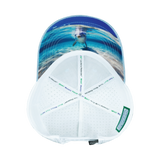 Beach Hat, Low Profile, Ponytail, Snapback Hat, Light Blue, White, Mens Hat, Womens Hat, Underbill Picture 