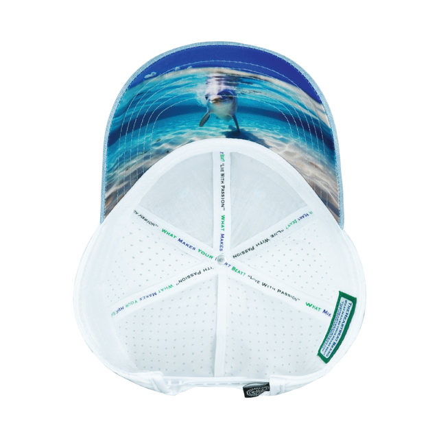 Beach Hat, Low Profile, Ponytail, Snapback Hat, Light Blue, White, Mens Hat, Womens Hat, Underbill Picture 