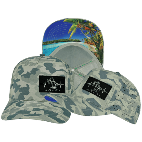 Beach Hat, Trucker Hat, Snapback Hat, Soft Gray Camo, Mens Hat, Womens Hat, Main Picture