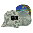 Beach Hat, Trucker Hat, Snapback Hat, Soft Gray Camo, Mens Hat, Womens Hat, Main Picture