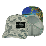 Beach Hat, Trucker Hat, Snapback Hat, Soft Gray Camo, Mens Hat, Womens Hat, Main Picture