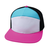 Blank - 7 Panel - Neon Pink / White / Neon Blue Green / Black (Unisex)