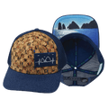 Cabo Hat - Baseball Hat Fit - Cork - Navy - Trucker Mesh