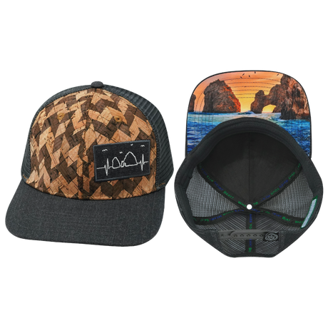 Cabo Hat, Baseball Hat, Snapback Hat, Cork, Charcoal Gray, Mens Hat, Womens Hat, Main Picture