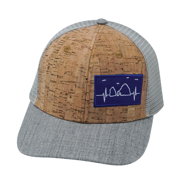 Cabo Hat, Baseball Hat, Snapback Hat, Cork, Heather Gray, gray, Mens Hat, Womens Hat, Front Picture