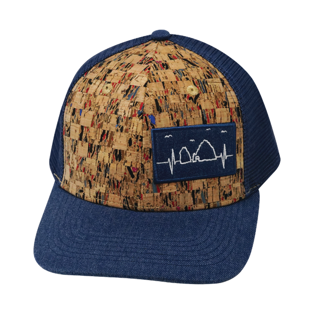 Cabo Hat, Baseball Hat, Snapback Hat, Cork, Navy, Mens Hat, Womens Hat, Front Picture