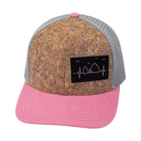 Cabo Hat, Baseball Hat, Snapback Hat, Cork, Pink, Gray, Mens Hat, Womens Hat, Front Picture