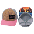 Cabo Hat, Baseball Hat, Snapback Hat, Cork, Pink, Gray, Mens Hat, Womens Hat, Main Picture