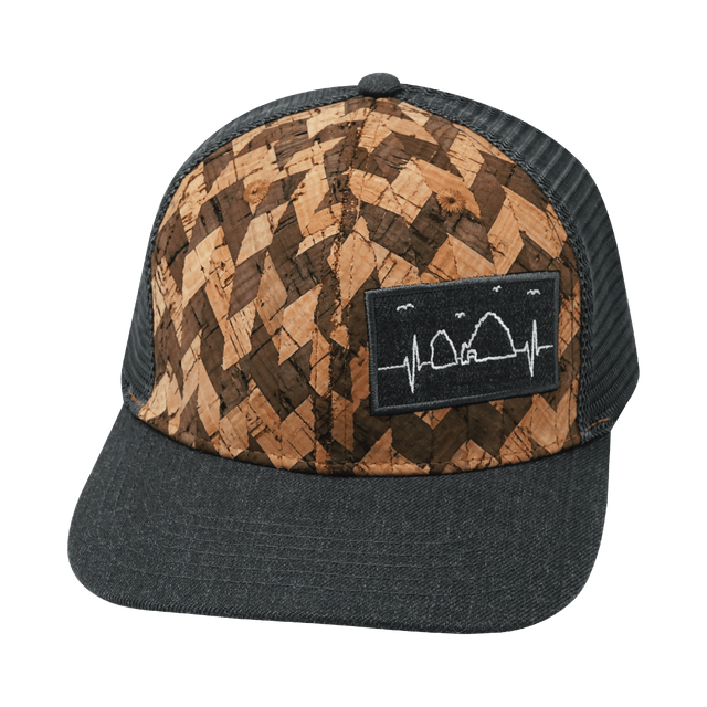 Cabo Hat, Baseball Hat, Snapback Hat, Cork, Charcoal Gray, Mens Hat, Womens Hat, Front Picture