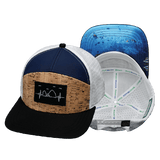 Cabo Hat, Flat Bill, Snapback Hat, Cork, Black, Navy, White, Mens Hat, Womens Hat, Main Picture
