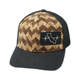 California Hat, Baseball Hat, Snapback Hat, Cork, Charcoal Gray, Mens Hat, Womens Hat, Front Picture